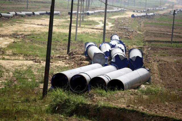 A Saudi oil pipeline under construction near the Burmese border with China. Riyadh has oil and gas networks passing through Rakhine state, where Burma's persecuted Rohingya live, but has done little to help