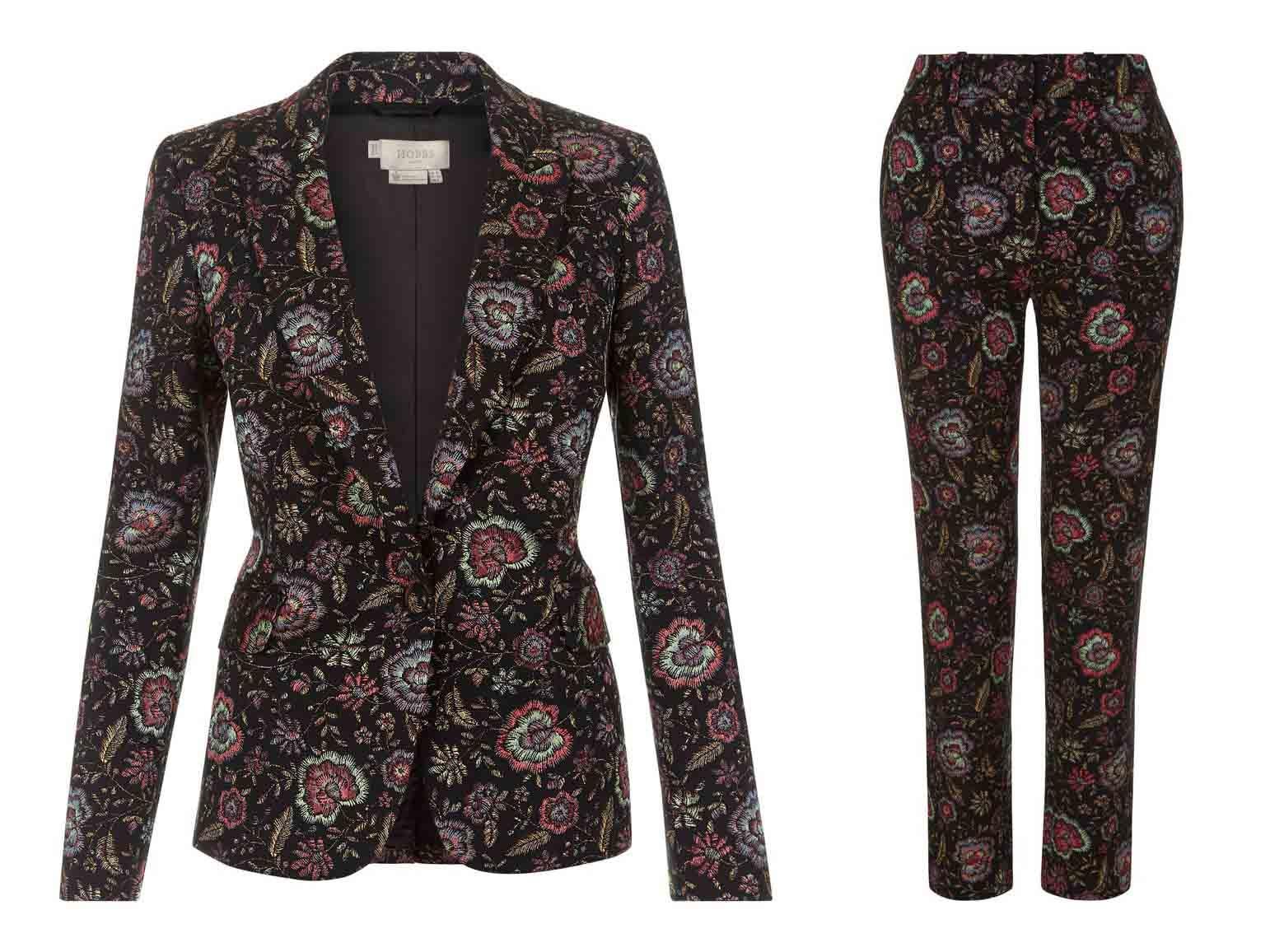 Baroque Jacket, £249, Baroque Trousers £149, Hobbs