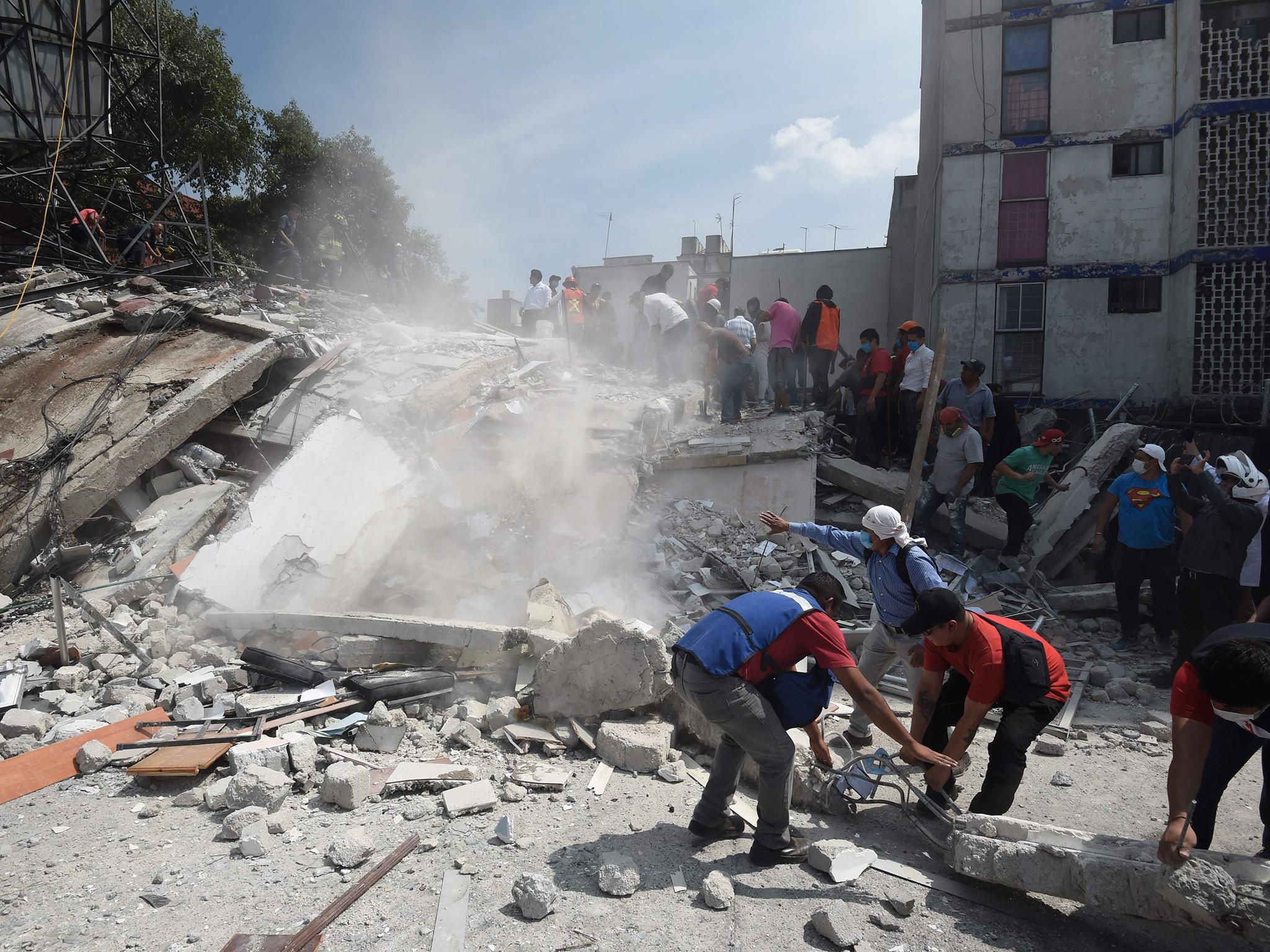 Rescuers have worked around the clock to pull survivors from the rubble