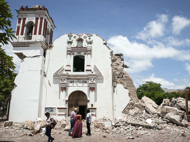 Wreckage following the powerful earthquake in Mexico City earlier this week