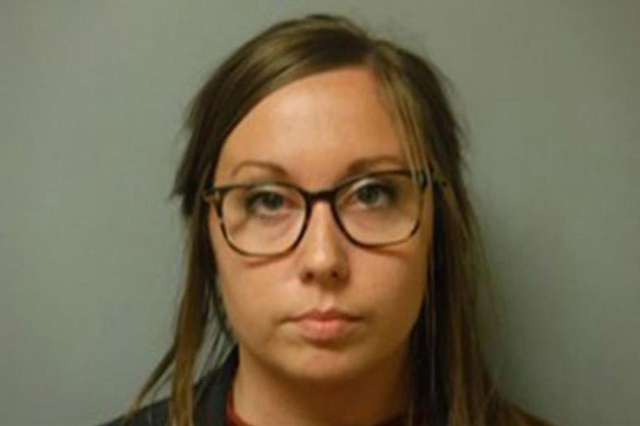 Jessie Goline (pictured) allegedly told the principal and coach that she had sex with four students.