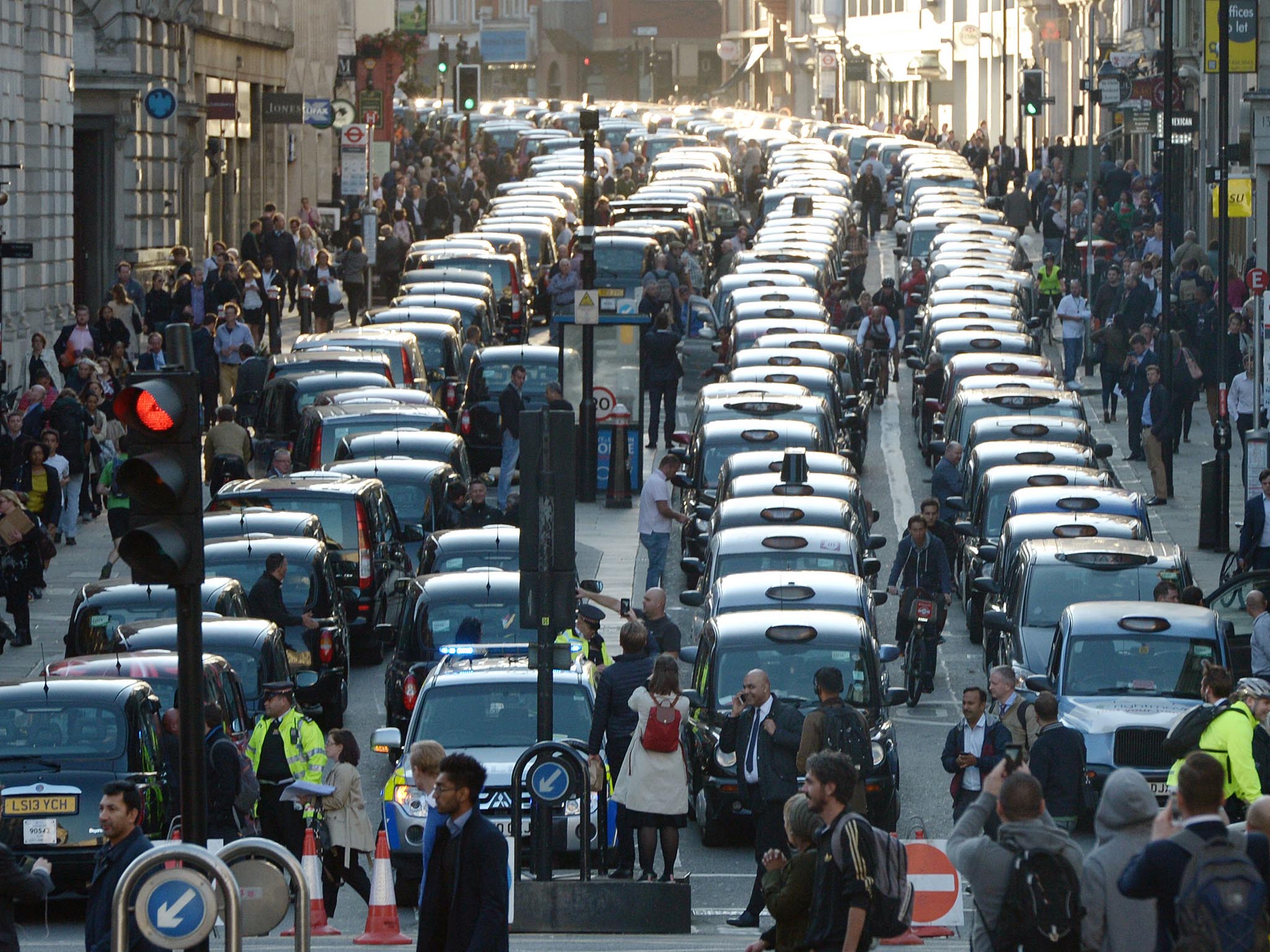 Black cab drivers held numerous protests over Uber’s business model, which was used by 3.5 million Londoners