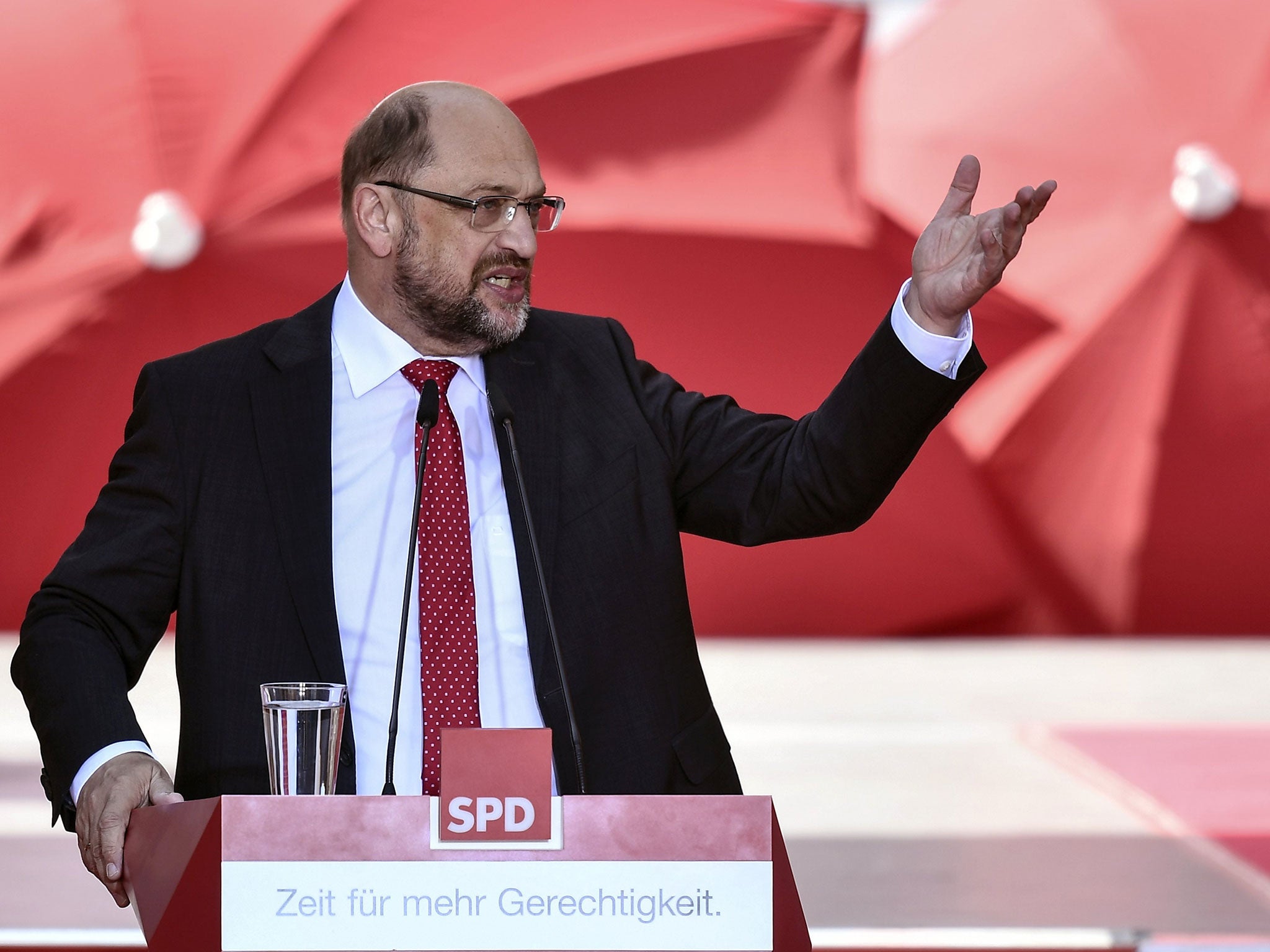Martin Schulz, the leader of the German Social Democratic Party (SPD), at a campaign event in Nuremberg, Germany