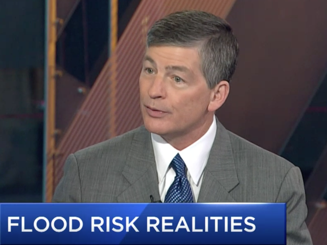 Representative Jeb Hensarling of Texas says floods are God's way of telling people to move