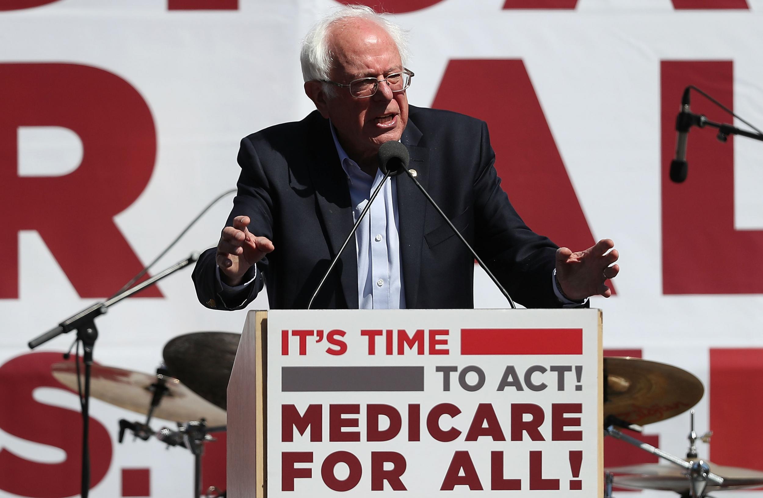 Bernie Sanders trumpeted his universal healthcare plan as an alternative to a faltering Republican bill in San Francisco, California on September 22, 2017