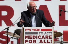 Bernie Sanders touts universal healthcare as Republican plan implodes