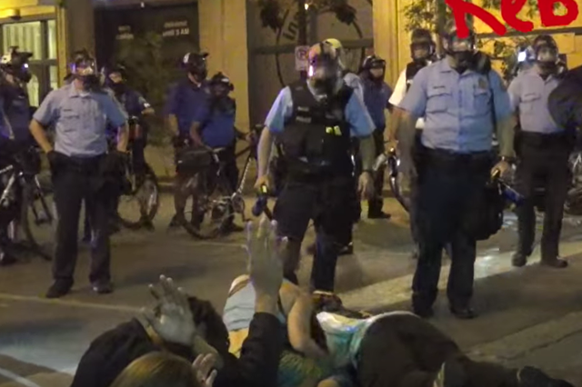 Police arrest protester and journalists in St Louis