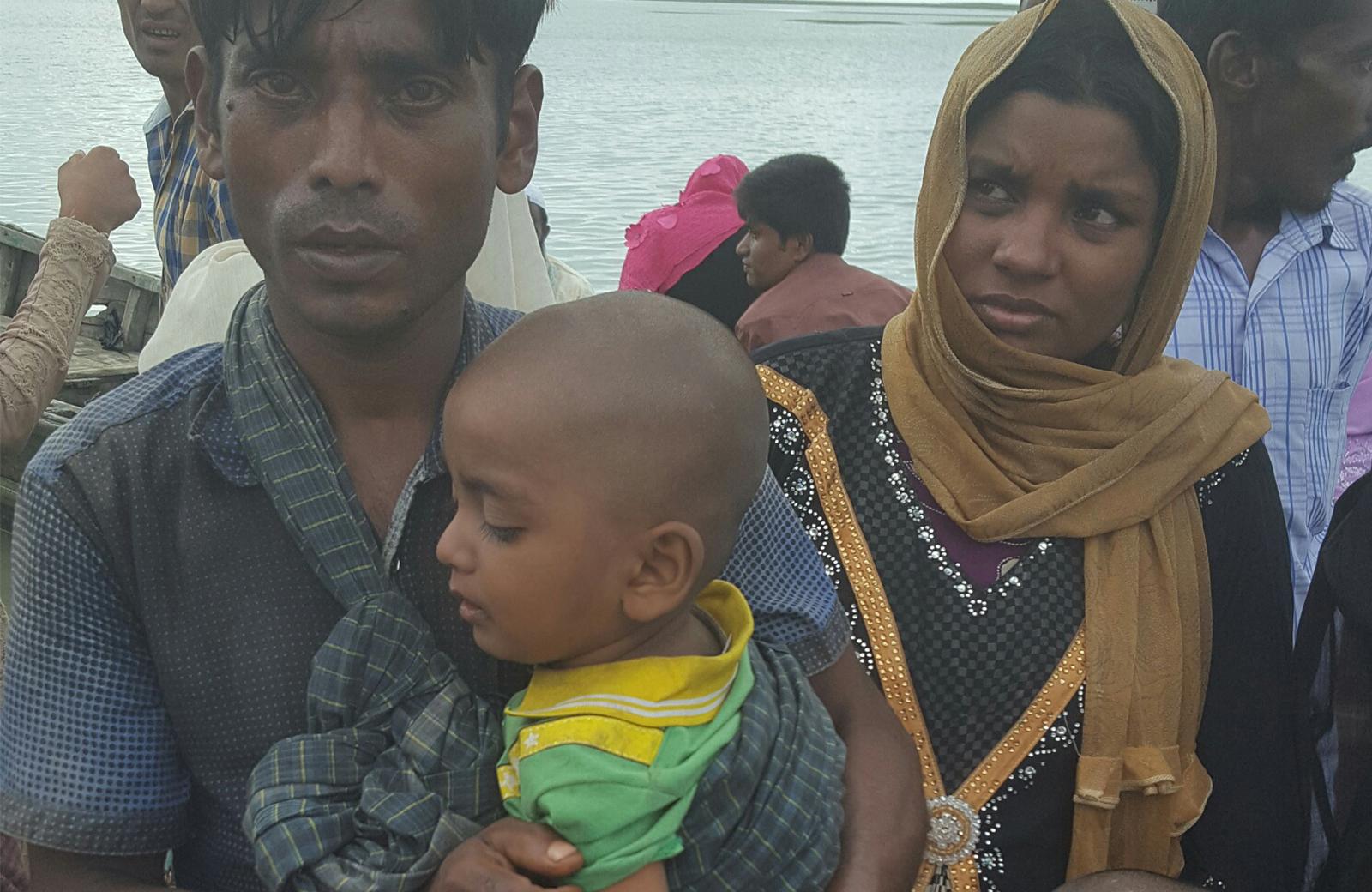 Muhammed Rafiq and his wife, Nuru, have fled with their two-year-old son Noyum, who is in need of medical attention