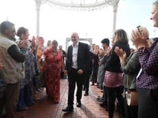 Jeremy Corbyn speaks at rally in Brighton to begin Labour conference