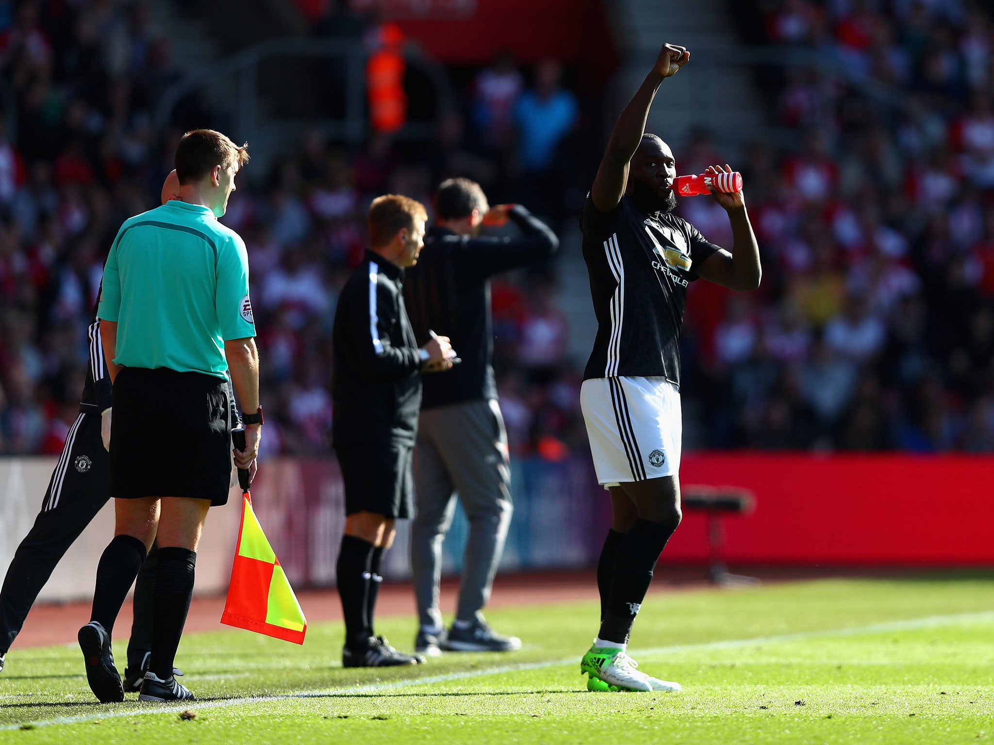 Romelu Lukaku celebrates what turned out to be the winning goal