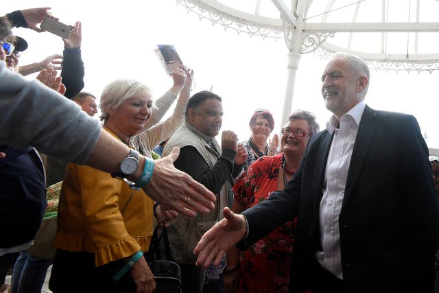 Labour Leader Jeremy Corbyn meets supporters in Brighton