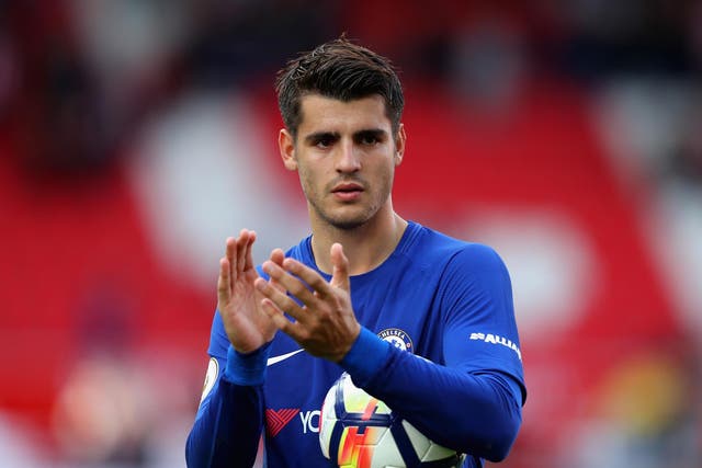 Alvaro Morata kept the match ball after netting a hat-trick against Stoke