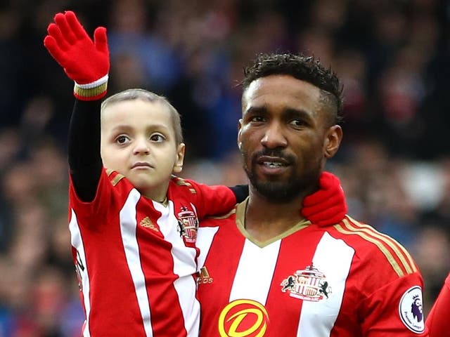 Bradley Lowery formed a special bond with former Sunderland forward Jermain Defoe