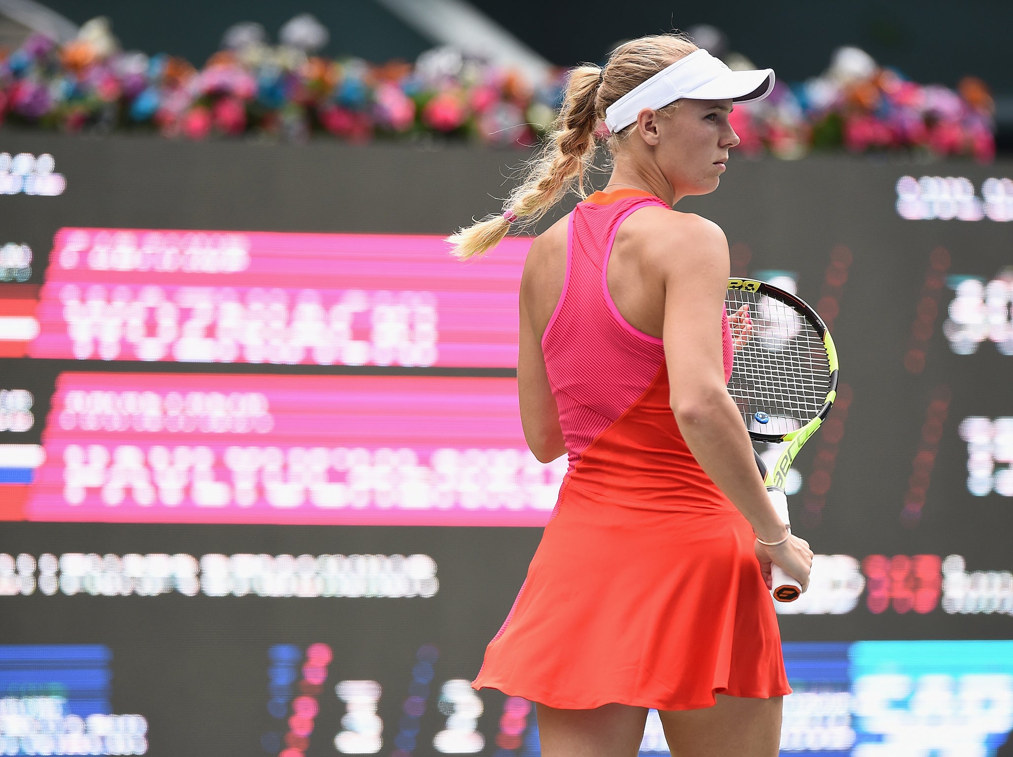 Wozniacki won the opening set in just 22-minutes