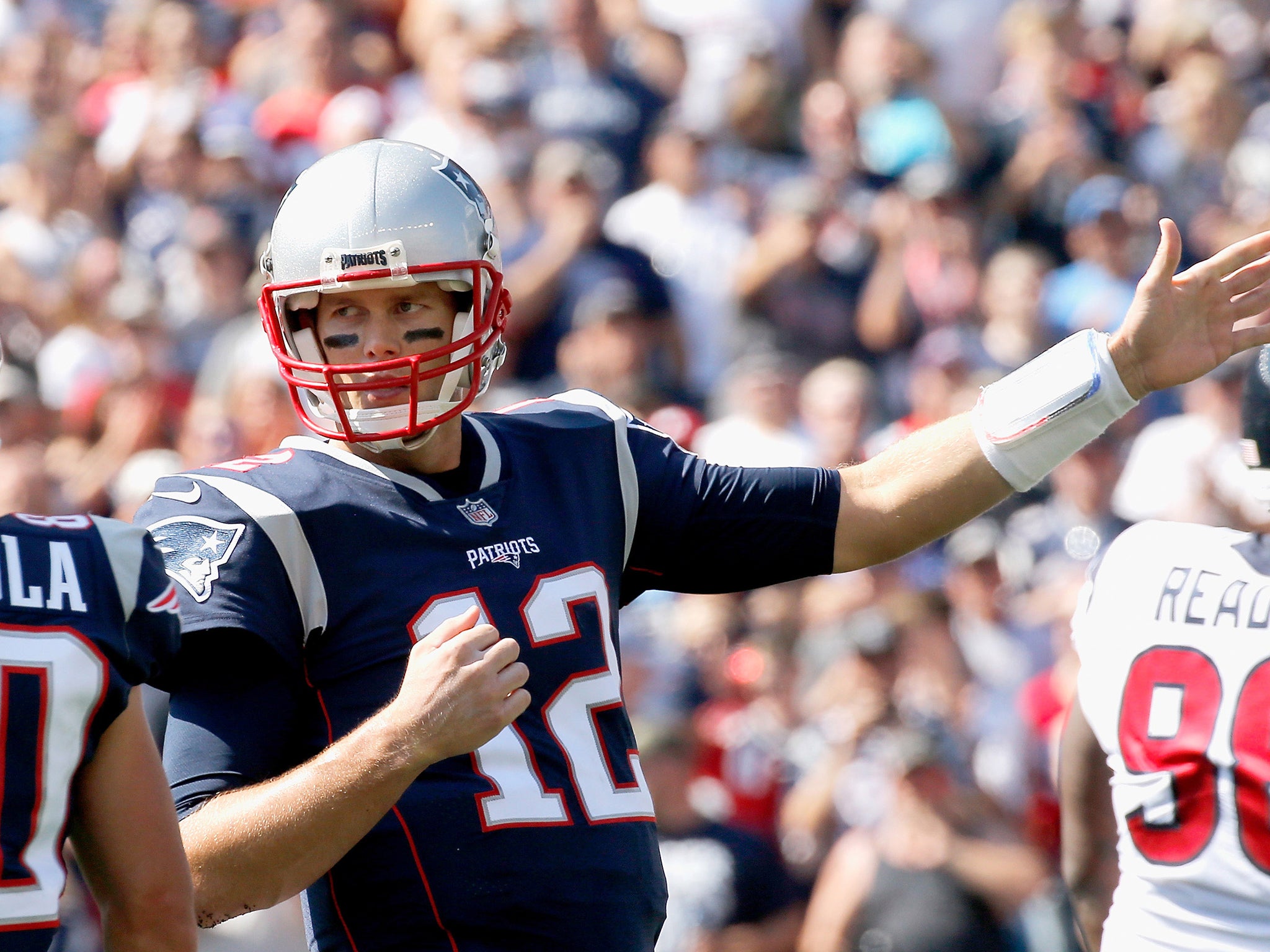 Tom Brady secured victory for the New England Patriots against the Houston Texans