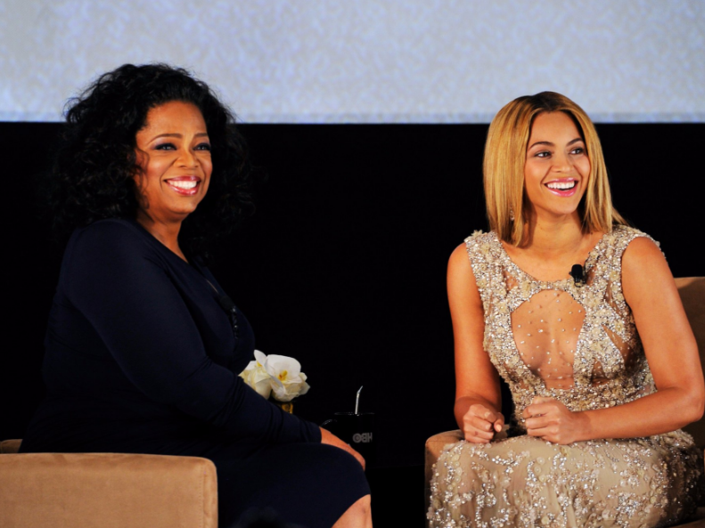 Oprah Winfrey and Beyoncé at the NYC opening of the singer's HBO documentary, "Life Is but a Dream."