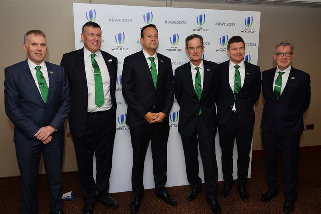 Ireland's 2023 Rugby World Cup bid team present their case in London on Monday