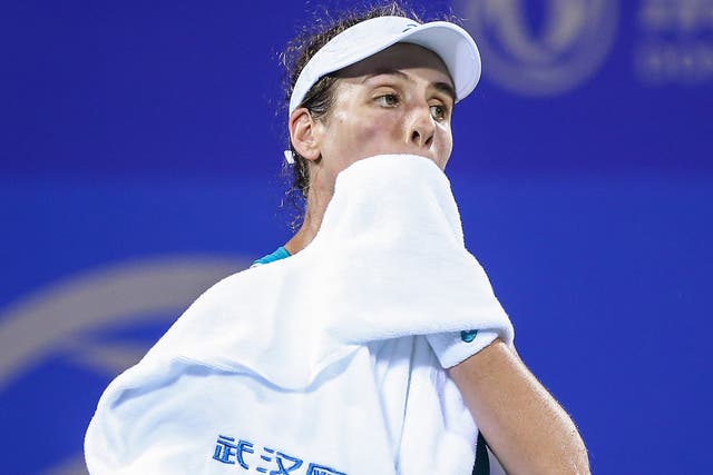Konta suffered a disappointing early exit in Wuhan