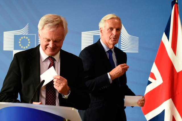 Michel Barnier and David Davis appear to have made little progress during Brussels discussions