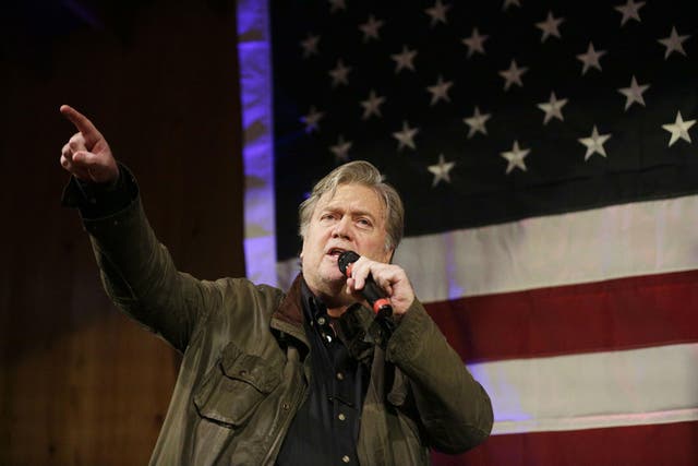 Mr Bannon wants to back a series of 'insurgent' candidates