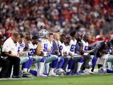Dallas Cowboys NFL players in huge show of defiance against Trump
