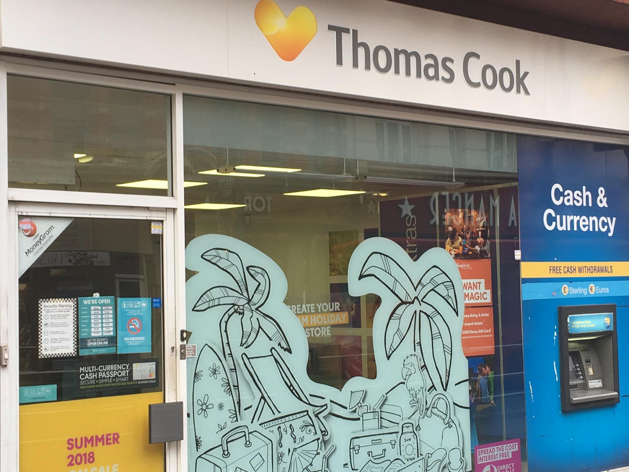 Thomas Cook has seen a decline in footfall to its stores