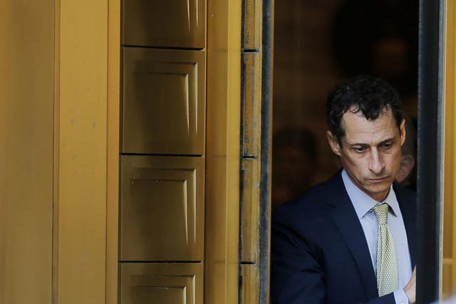 Anthony Weiner departs U.S. Federal Court, following his sentencing after pleading guilty to one count of sending obscene messages to a minor