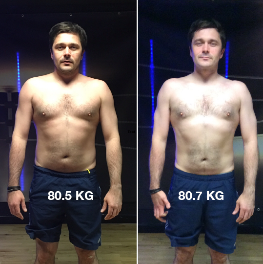 One of Tom Mans' clients, Chris, proves it's not about the number on the scales
