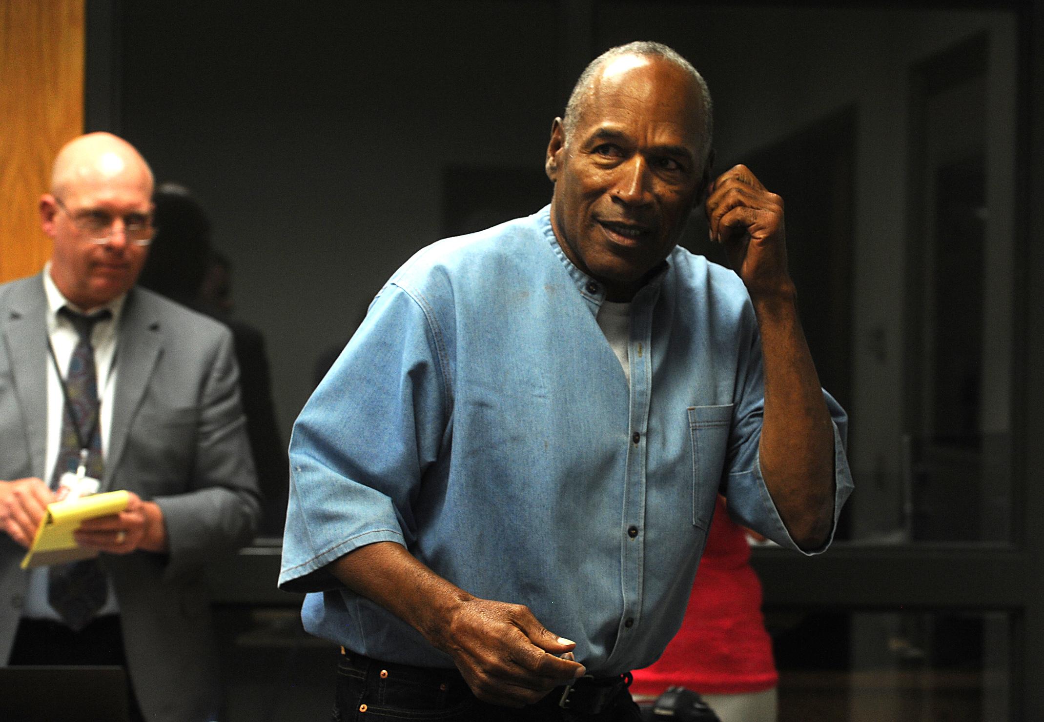 O.J. Simpson attends a parole hearing at Lovelock Correctional Center