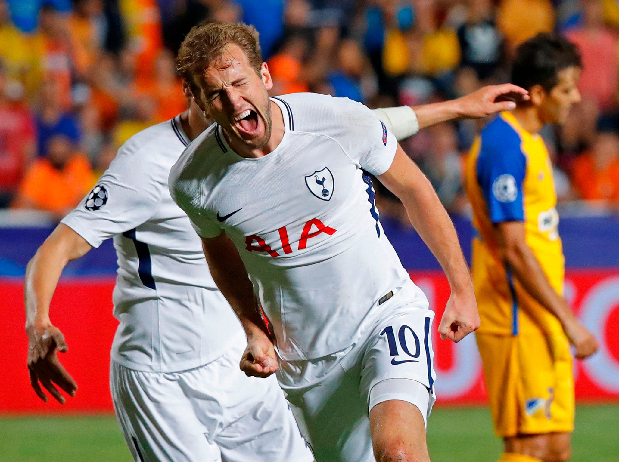 Kane is now the top-scoring player in the Champions League this season