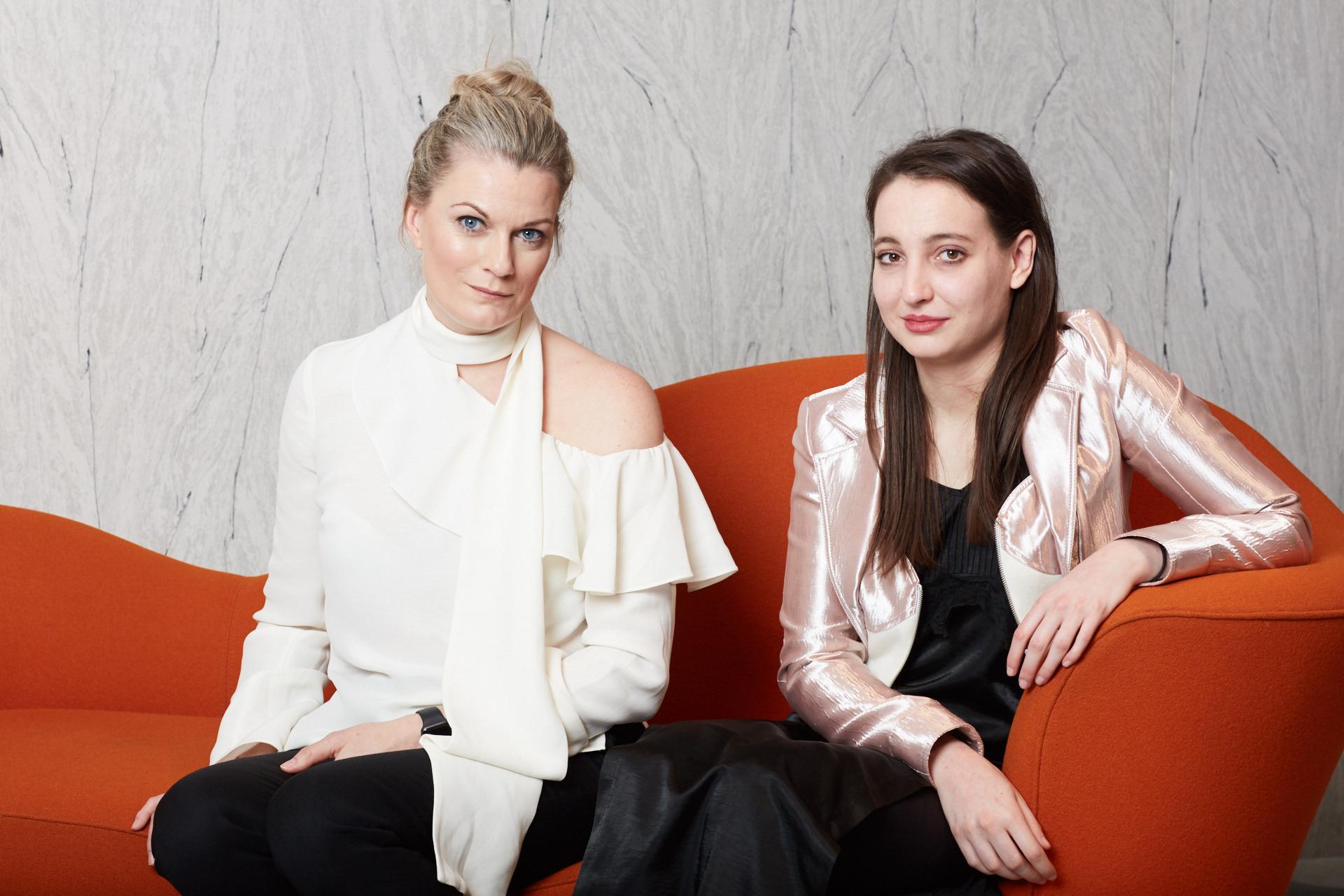 Anita Barr, fashion buying director for Harvey Nichols, and her mentee designer Fanni Varga