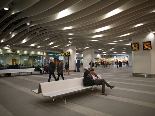 Birmingham New Street station where the pair demanded the victim leave the money