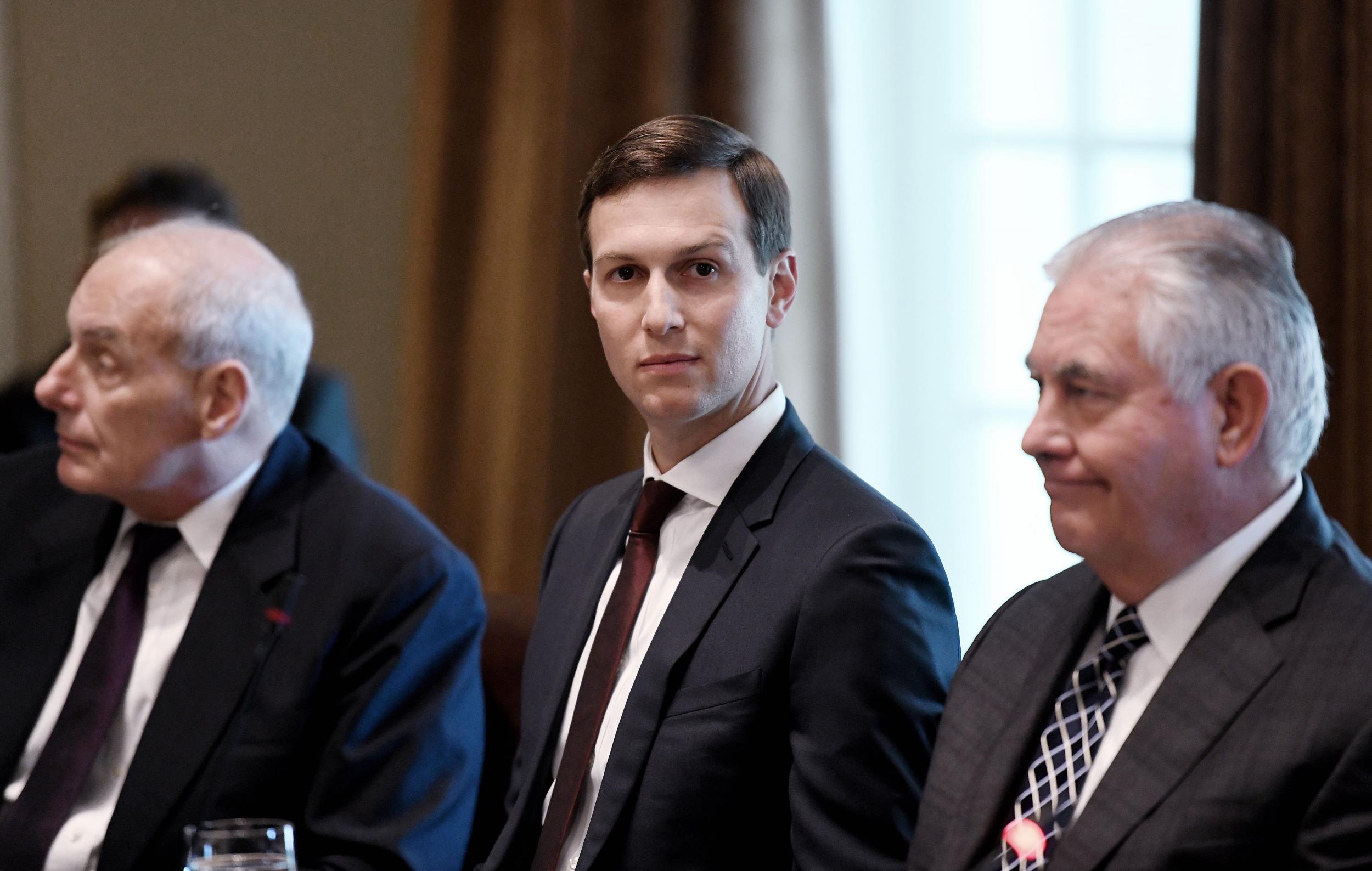Jared Kushner, President Trump's adviser and son-in-law attends a working luncheon with Prime Minister Mariano Rajoy of Spain