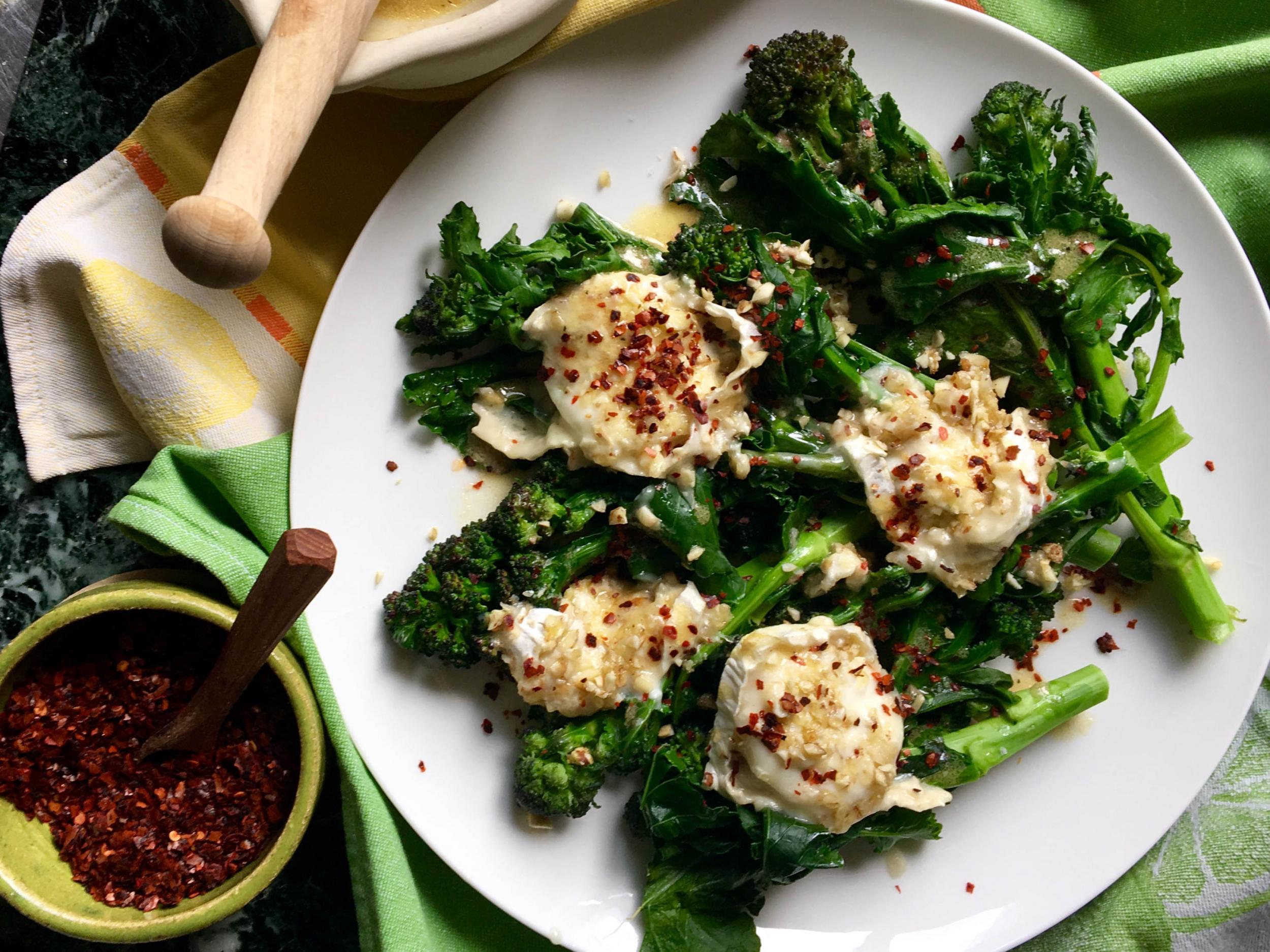 Use the nuts to make a crust for goat’s cheese and combine it with purple sprouting broccoli for a delicious main course