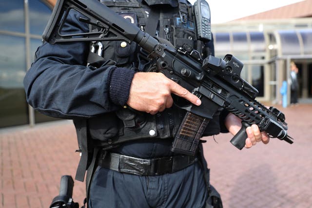 Dozens of armed police were deployed on the operation 