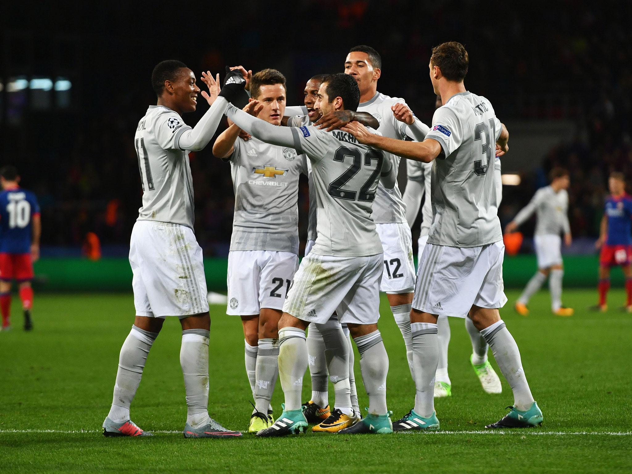 Manchester United dominated proceedings from the off