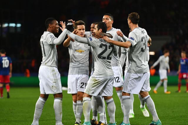 Manchester United dominated proceedings from the off