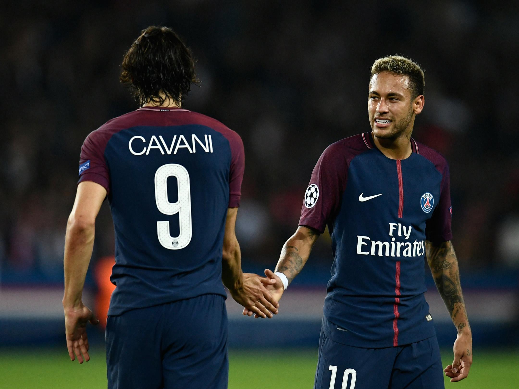 Neymar (r) and Edinson Cavani made amends - just about