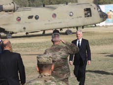 Trump’s defence secretary targeted by Taliban rocket attack