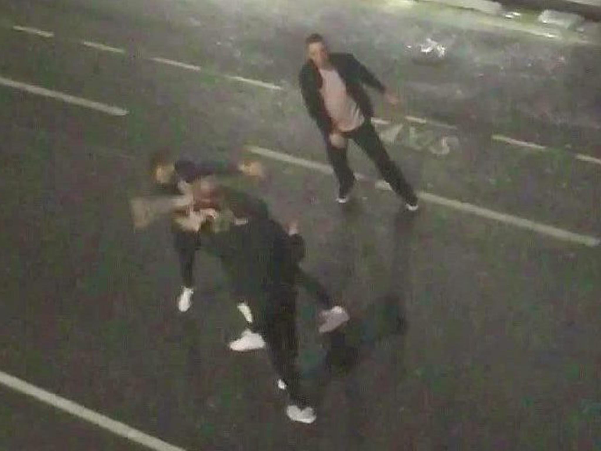 A man alleged to be Stokes appearing to throw a punch