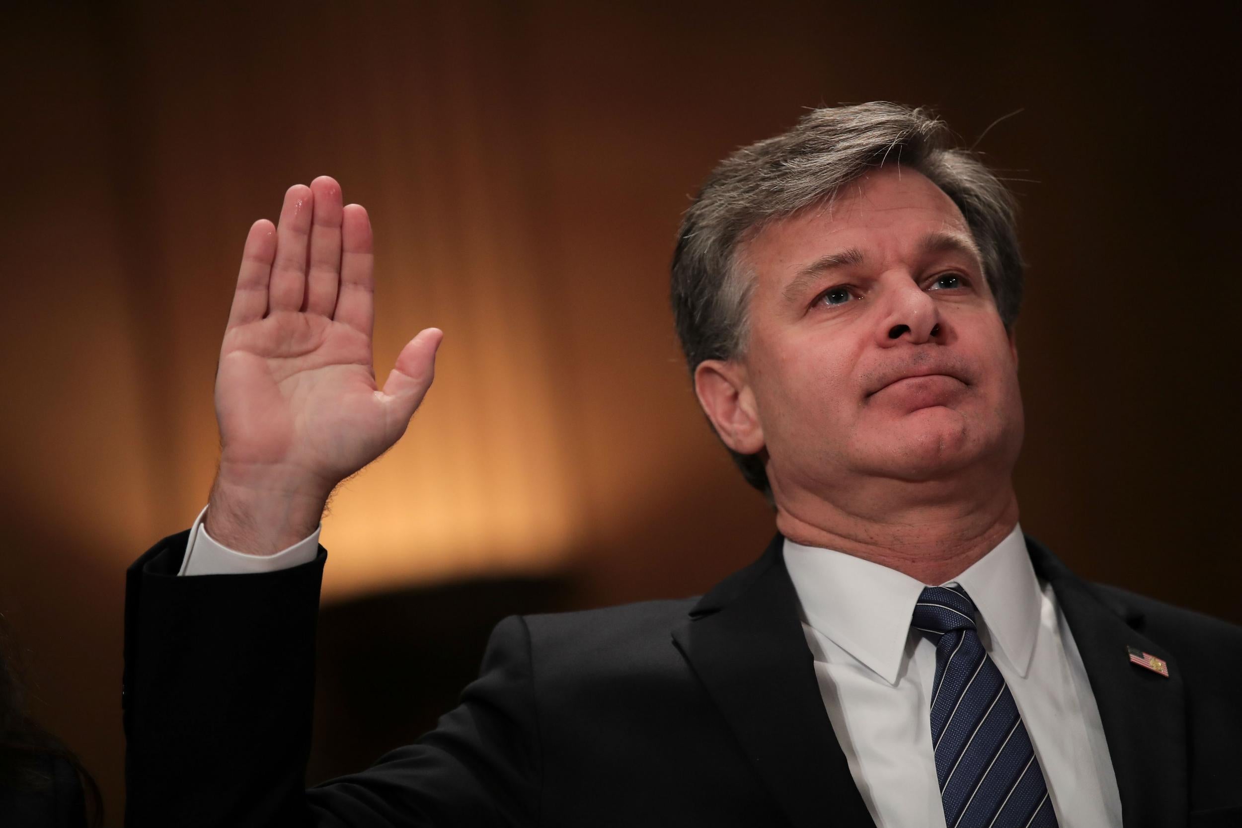 It was the new FBI Director's first testimony since being confirmed