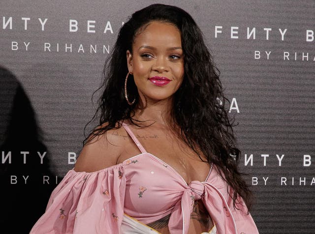 Rihanna at the 'Fenty Beauty' photocall in Madrid, Spain