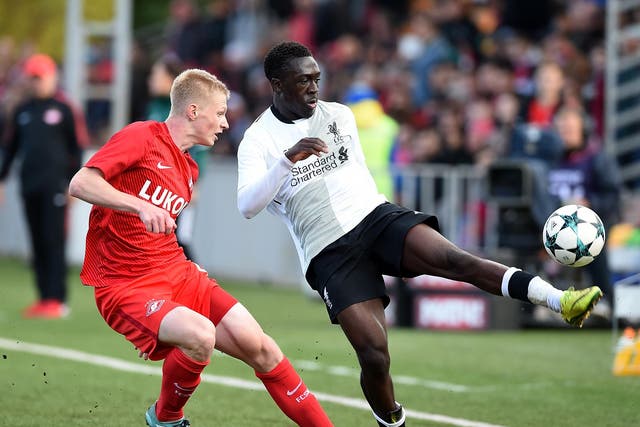 Bobby Adekanye came on as a second-half substitute in Liverpool U18s' 2-1 loss