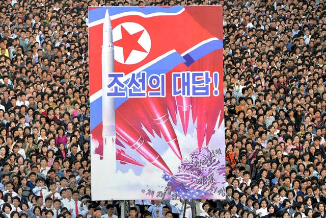 Anti-US protest in Pyongyang, North Korea