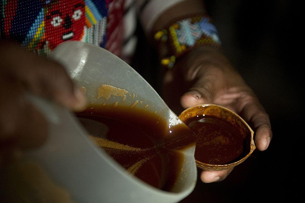 The plant-based brew is used in mystical rites by indigenous Amazon tribes