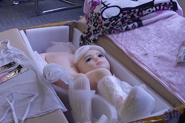 A child sex doll imported by David Turner, who was arrested in November 2016