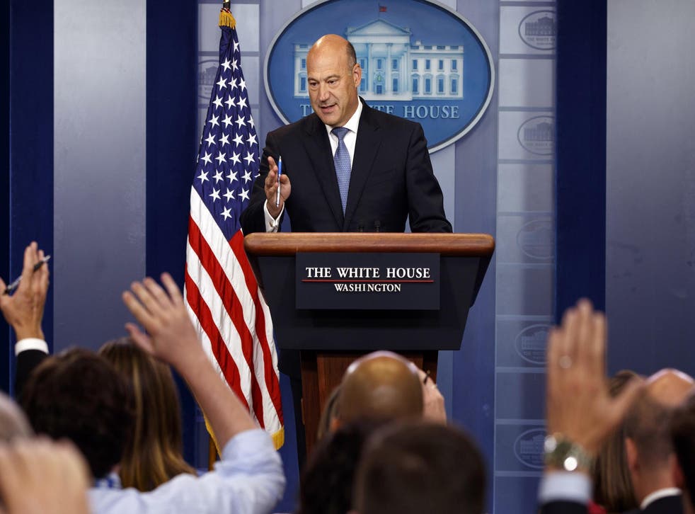 White House chief economic adviser Gary Cohn speaks during the daily press briefing
