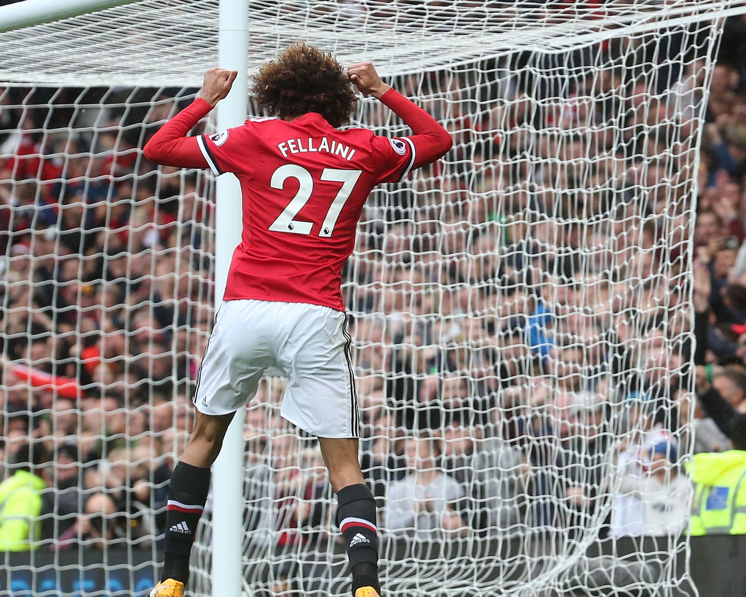 Fellaini starred for United in the victory