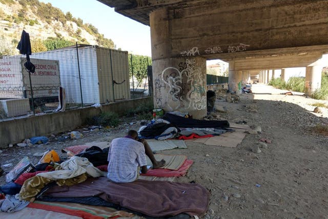 An estimated 700 displaced people, including scores of unaccompanied children, are sleeping rough in the Italian city of Ventimiglia, in conditions that are 'wholly inadequate', with an 'acute' lack of clean drinking water or sanitation facilities