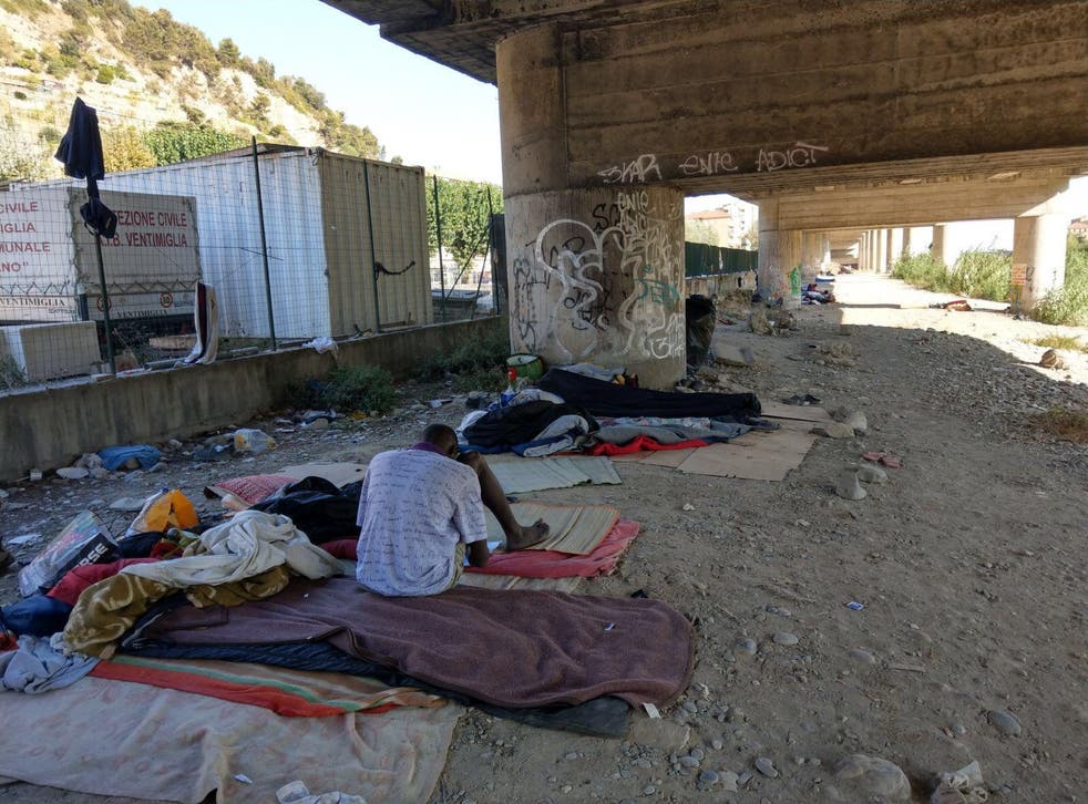 An estimated 700 displaced people, including scores of unaccompanied children, are sleeping rough in the Italian city of Ventimiglia, in conditions that are 'wholly inadequate', with an 'acute' lack of clean drinking water or sanitation facilities
